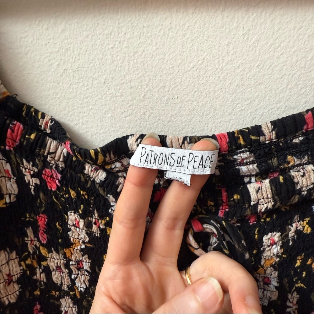 Patrons of Peace Smocked Floral Blouse - Picture 4 of 8